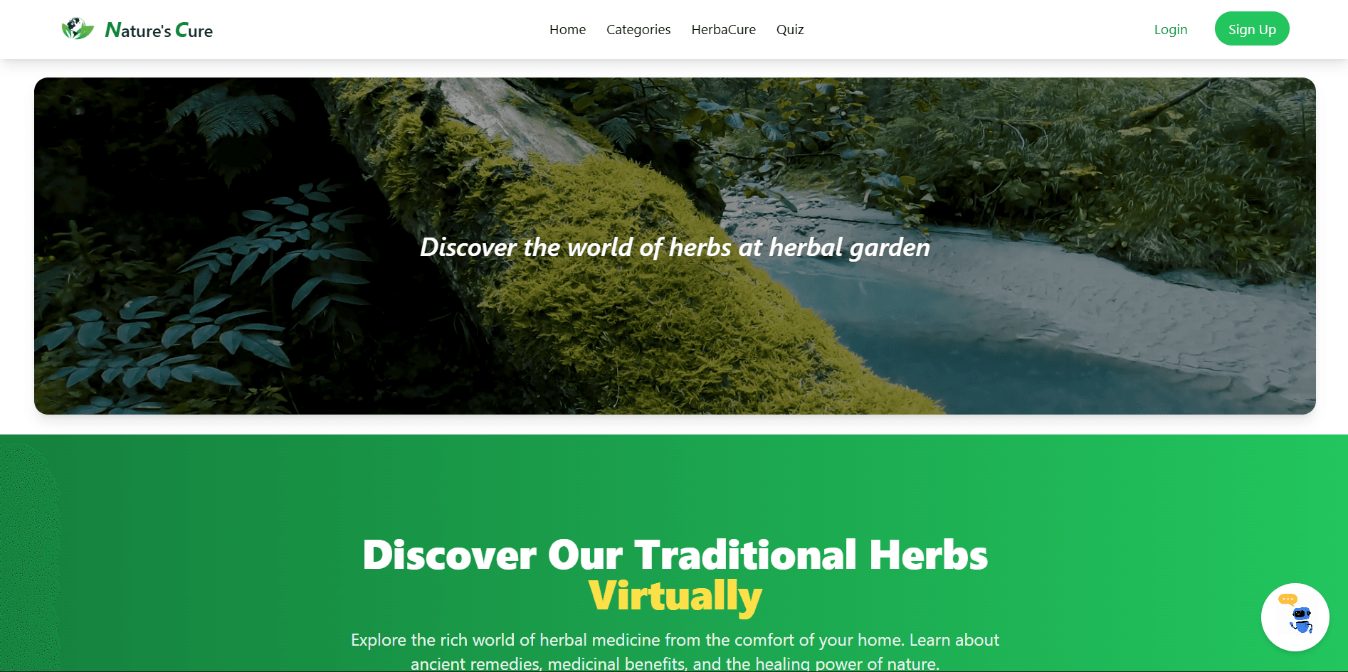 Nature's Cure - A Virtual Herbal Garden